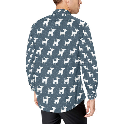 Chihuahua Pattern Print Design 03 Men's Long Sleeve Shirt