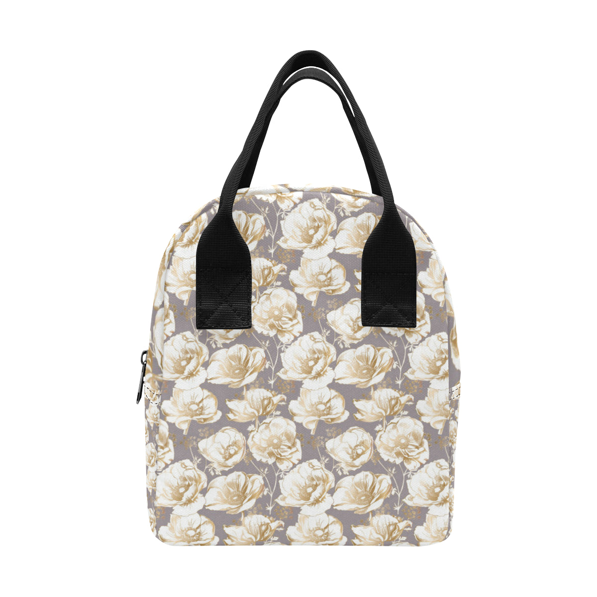 Anemone Pattern Print Design AM05 Insulated Lunch Bag