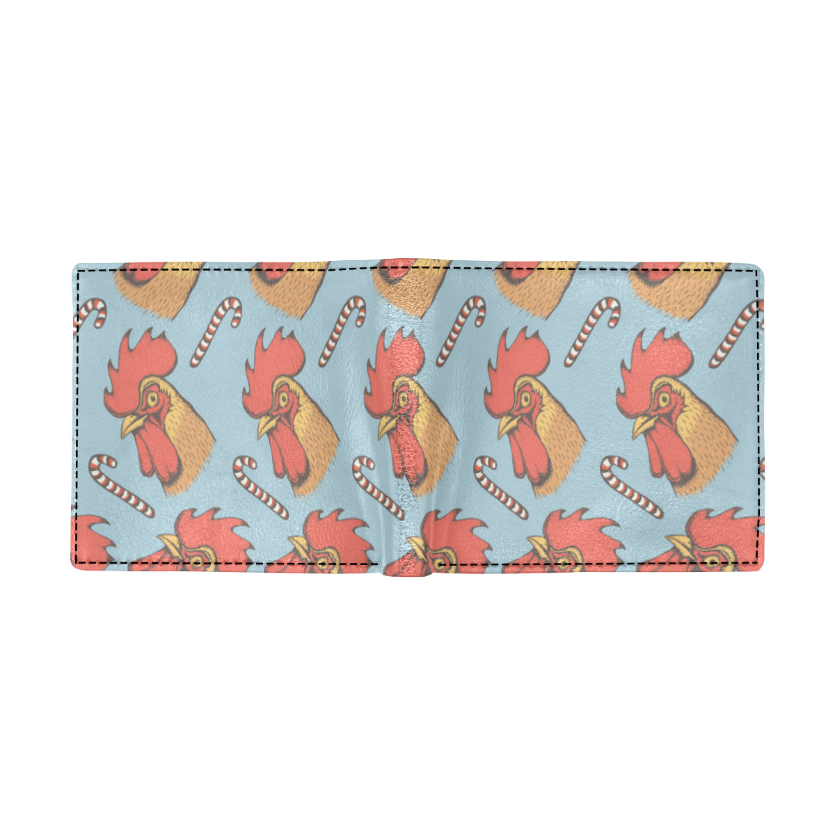 Rooster Pattern Print Design A05 Men's ID Card Wallet