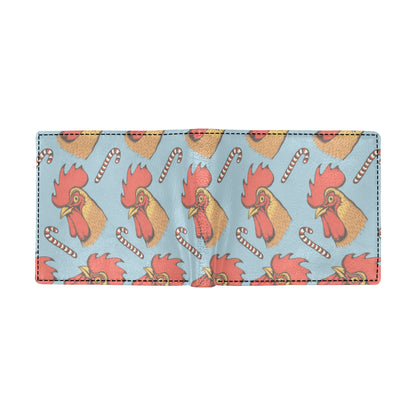 Rooster Pattern Print Design A05 Men's ID Card Wallet