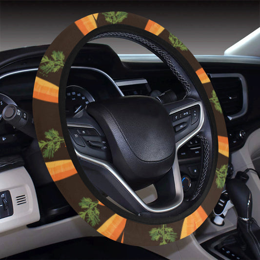 Carrot Pattern Print Design 06 Steering Wheel Cover with Elastic Edge