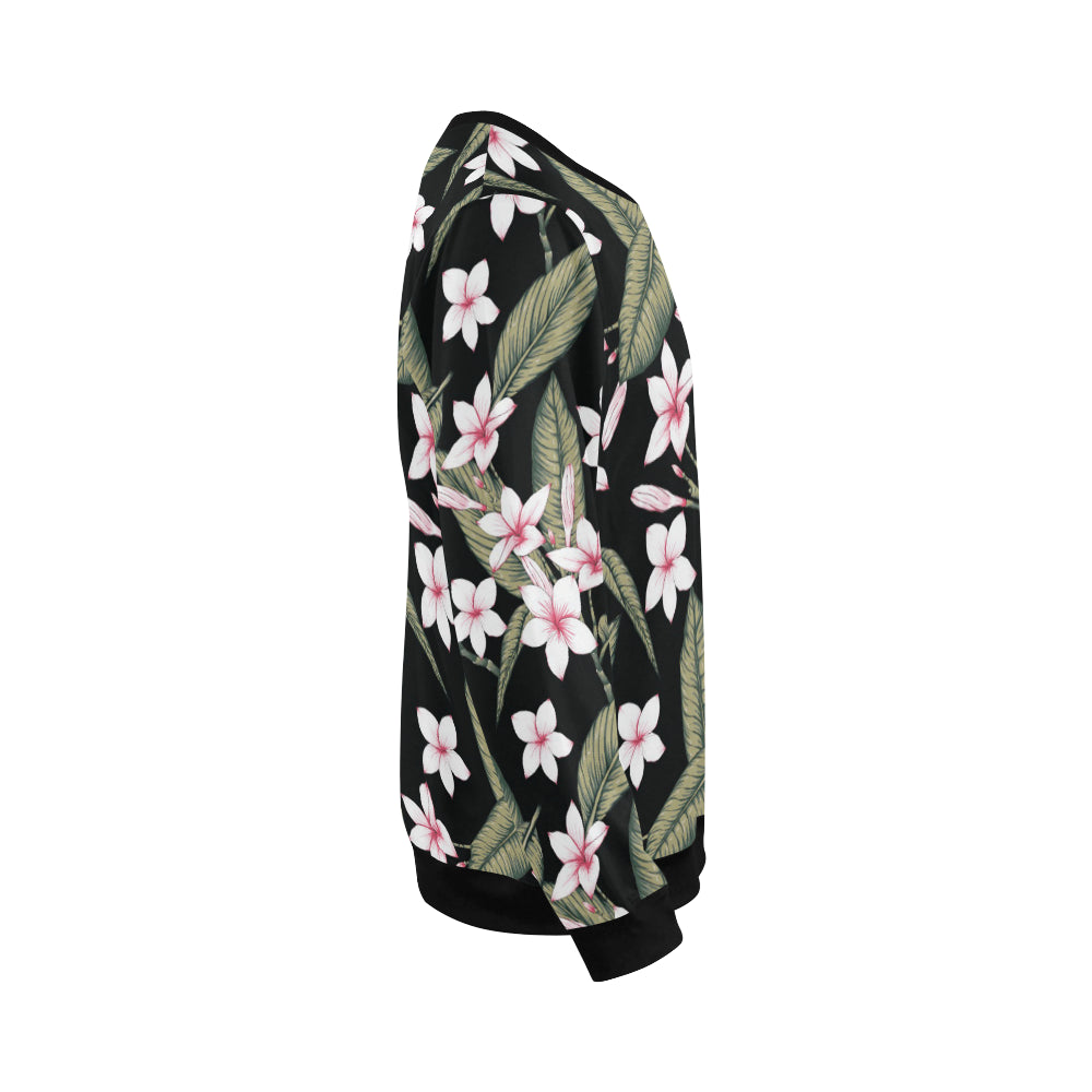 Plumeria Pattern Print Design PM021 Men Long Sleeve Sweatshirt