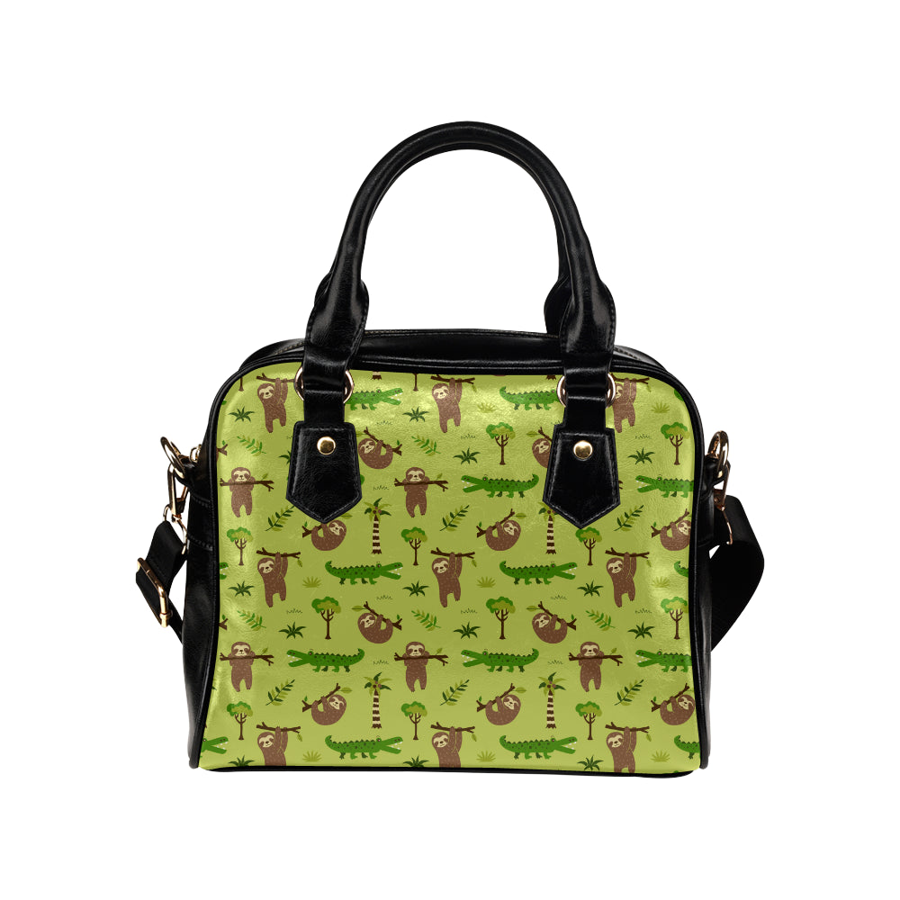 Alligator Pattern Print Design 04 Shoulder Handbag