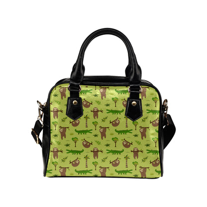 Alligator Pattern Print Design 04 Shoulder Handbag