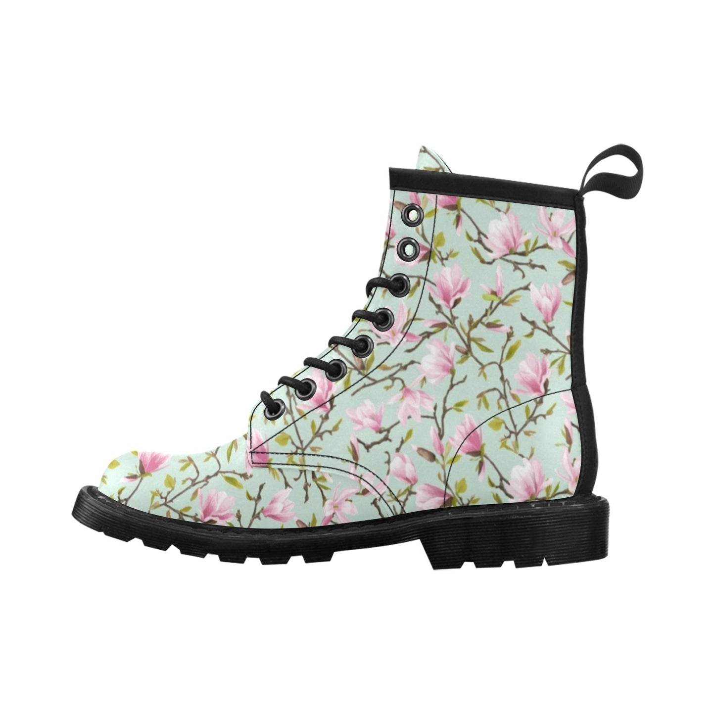 Magnolia Pattern Print Design MAG04 Women's Boots