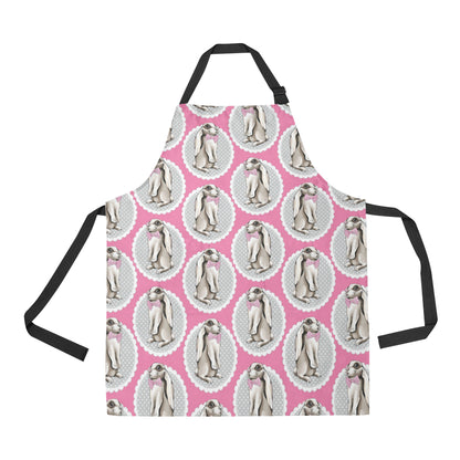 Rabbit Pattern Print Design RB019 Apron with Pocket