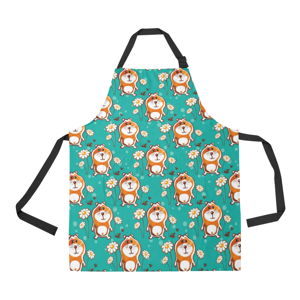 Hamster Pattern Print Design 01 Apron with Pocket