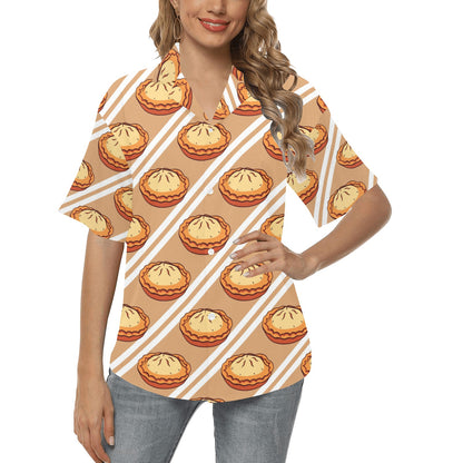 Pie Pattern Print Design A02 Women's Hawaiian Shirt