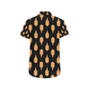 Buddha Head Gold Print Men's Short Sleeve Button Up Shirt