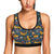 Fox Cute Jungle Print Pattern Sports Bra