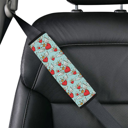 Angel Wings Heart Pattern Print Design 02 Car Seat Belt Cover