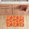 Elm Leave Autum Print Pattern Kitchen Mat