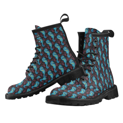 SeaHorse Print Design LKS401 Women's Boots