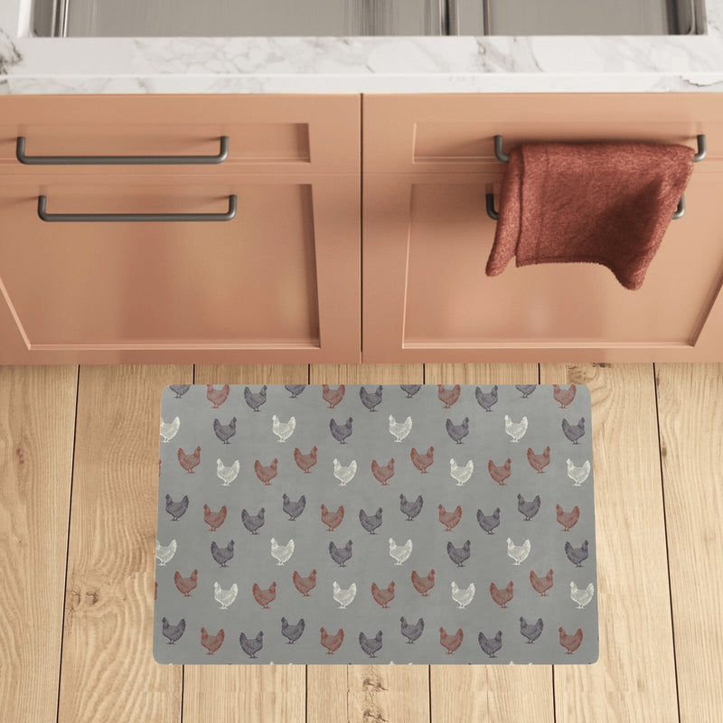 Chicken Pattern Print Design 01 Kitchen Mat