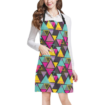 Geometric Colorful Pattern Print Design 02 Apron with Pocket