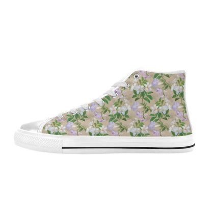 Sampaguita Print Design LKS302 High Top Women's White Shoes