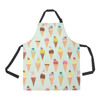 Ice Cream Pattern Print Design 03 Apron with Pocket