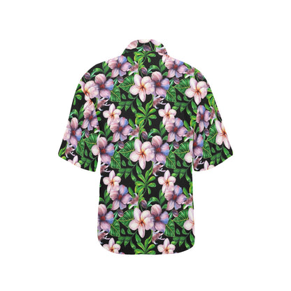 Plumeria Pattern Print Design PM01 Women's Hawaiian Shirt