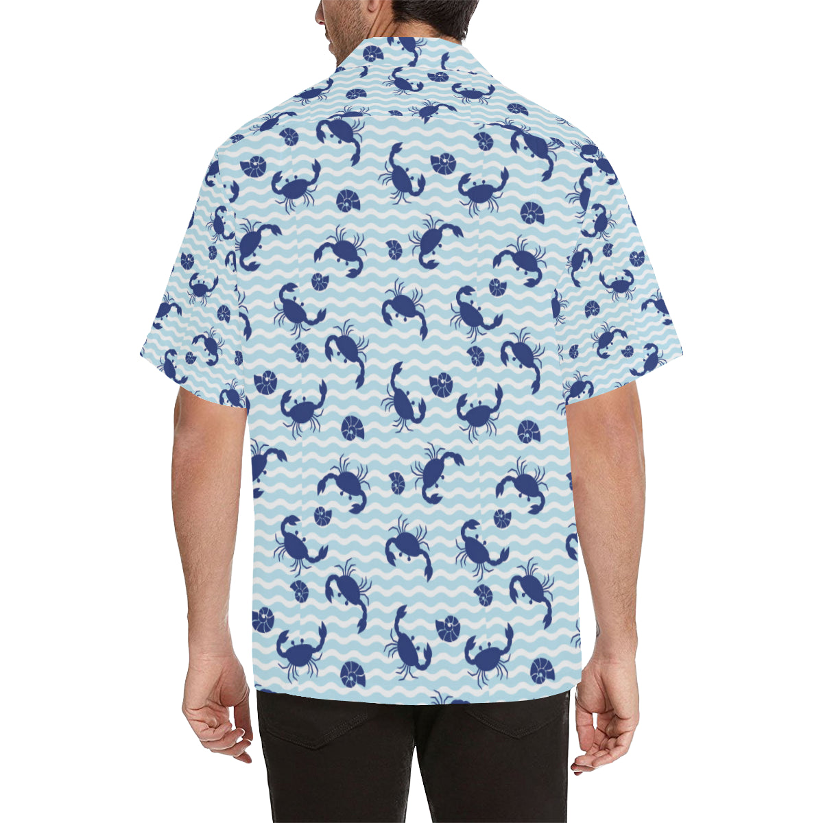 Crab Pattern Print Design 04 Men's Hawaiian Shirt