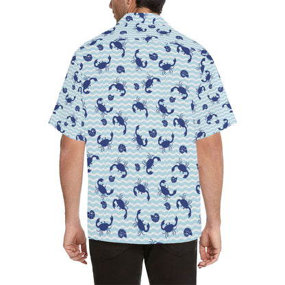 Crab Pattern Print Design 04 Men's Hawaiian Shirt