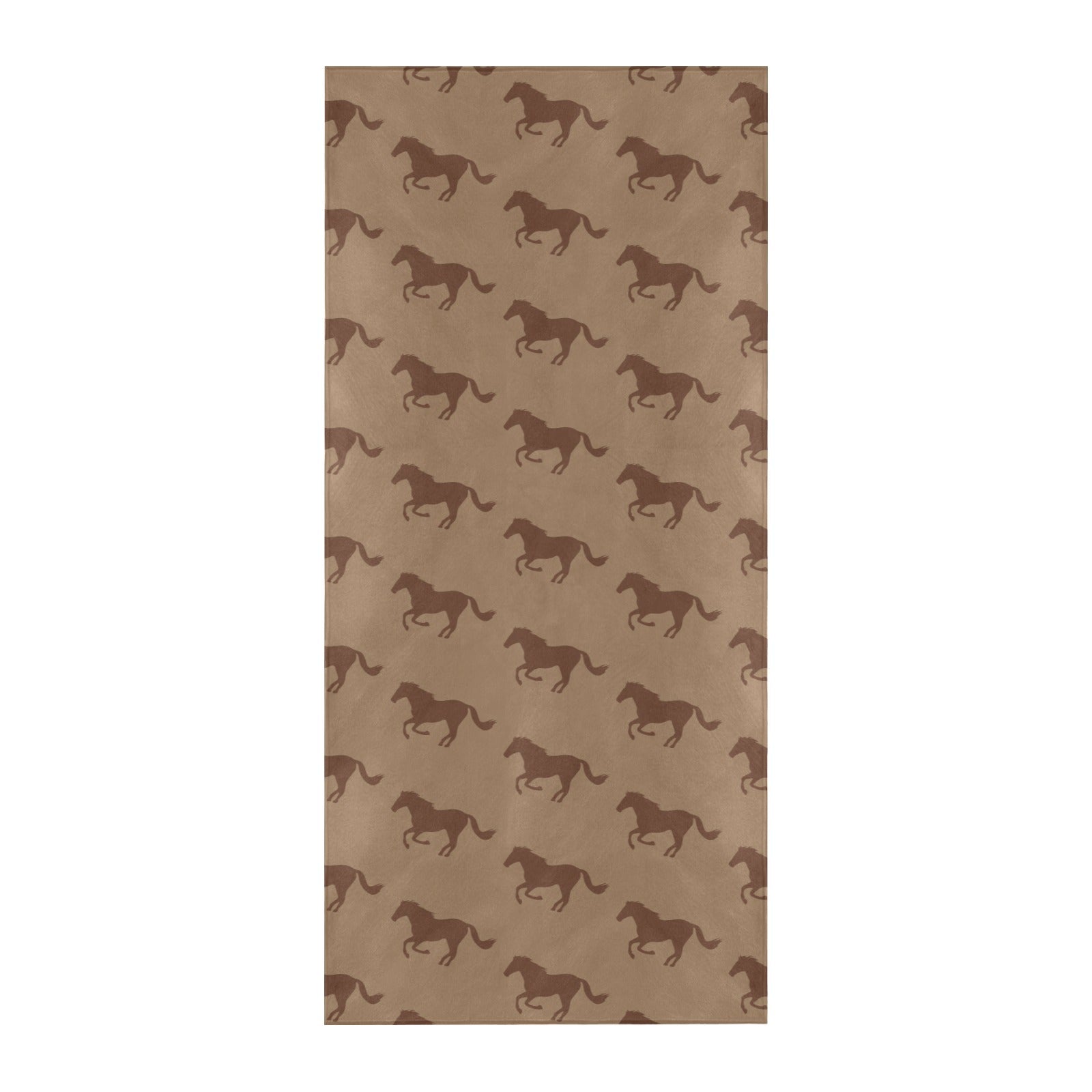 Horse Brown Print Design LKS307 Beach Towel 32" x 71"