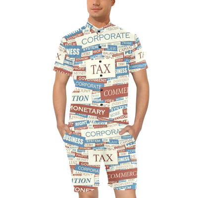 Accounting Financial Pattern Print Design 01 Men's Romper