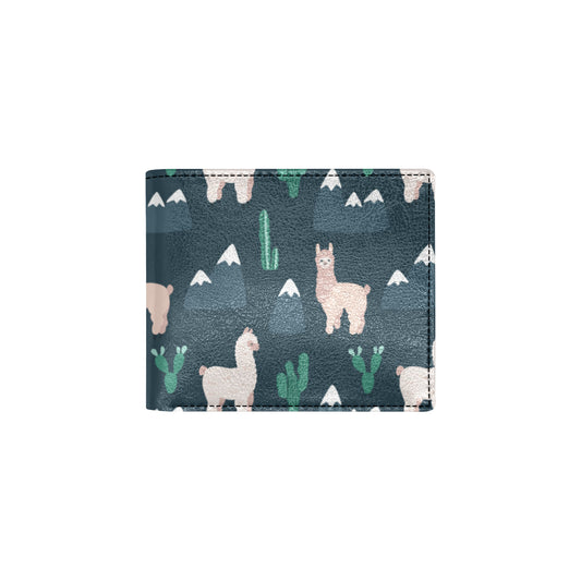 Llama Pattern Print Design 06 Men's ID Card Wallet