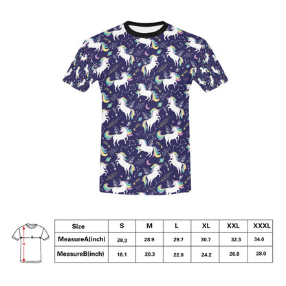 Unicorn Print Design LKS305 Men's All Over Print T-shirt