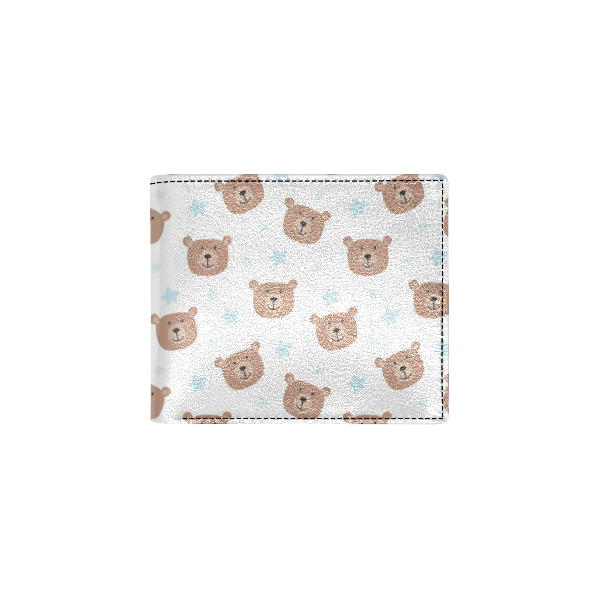 Bear Pattern Print Design BE02 Men's ID Card Wallet