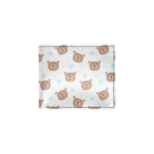 Bear Pattern Print Design BE02 Men's ID Card Wallet