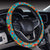 Day of the Dead Old School Girl Design Steering Wheel Cover with Elastic Edge