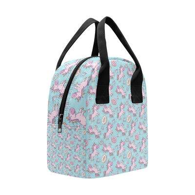 Donut Unicorn Pattern Print Design DN016 Insulated Lunch Bag