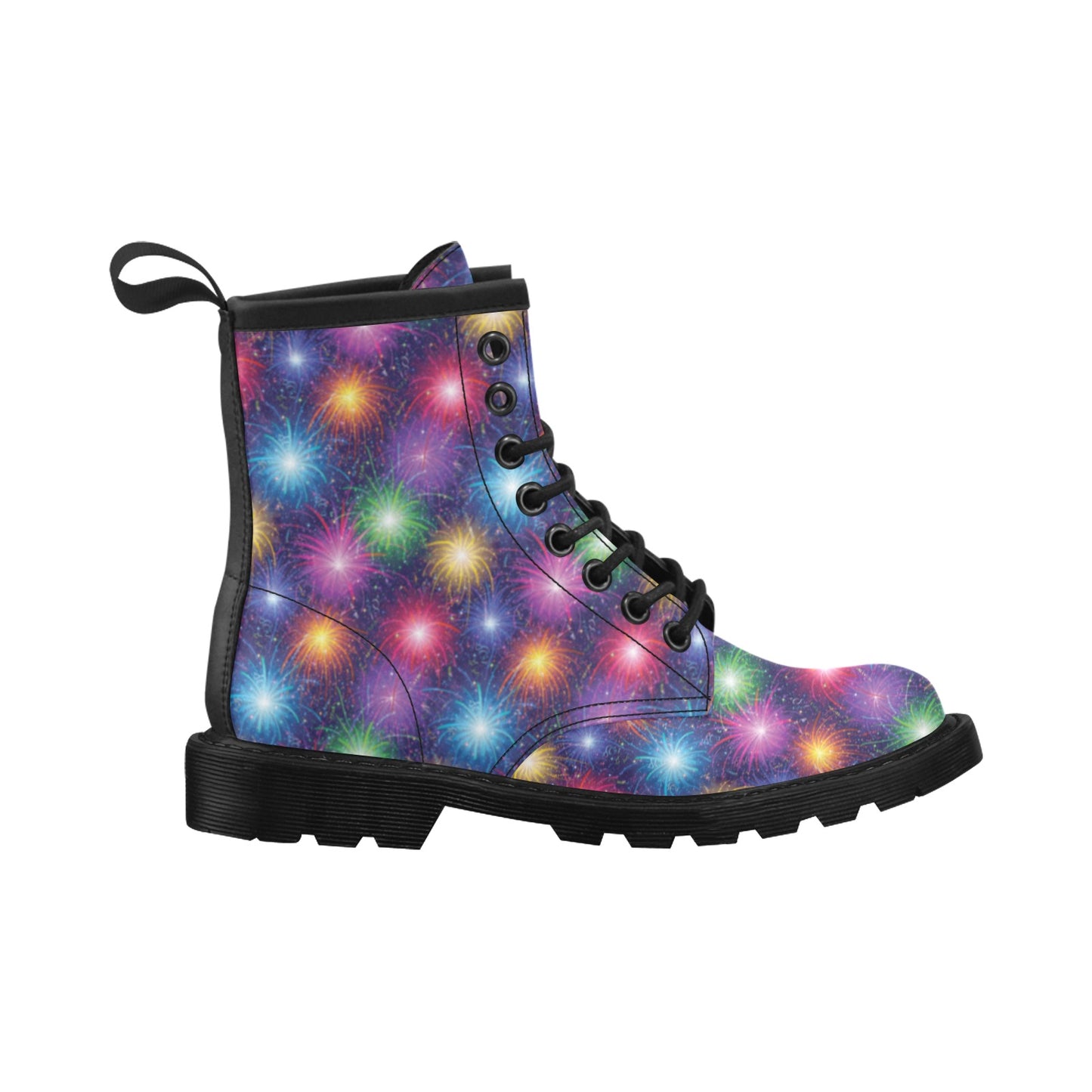 Firework Colorful Print Design LKS301 Women's Boots