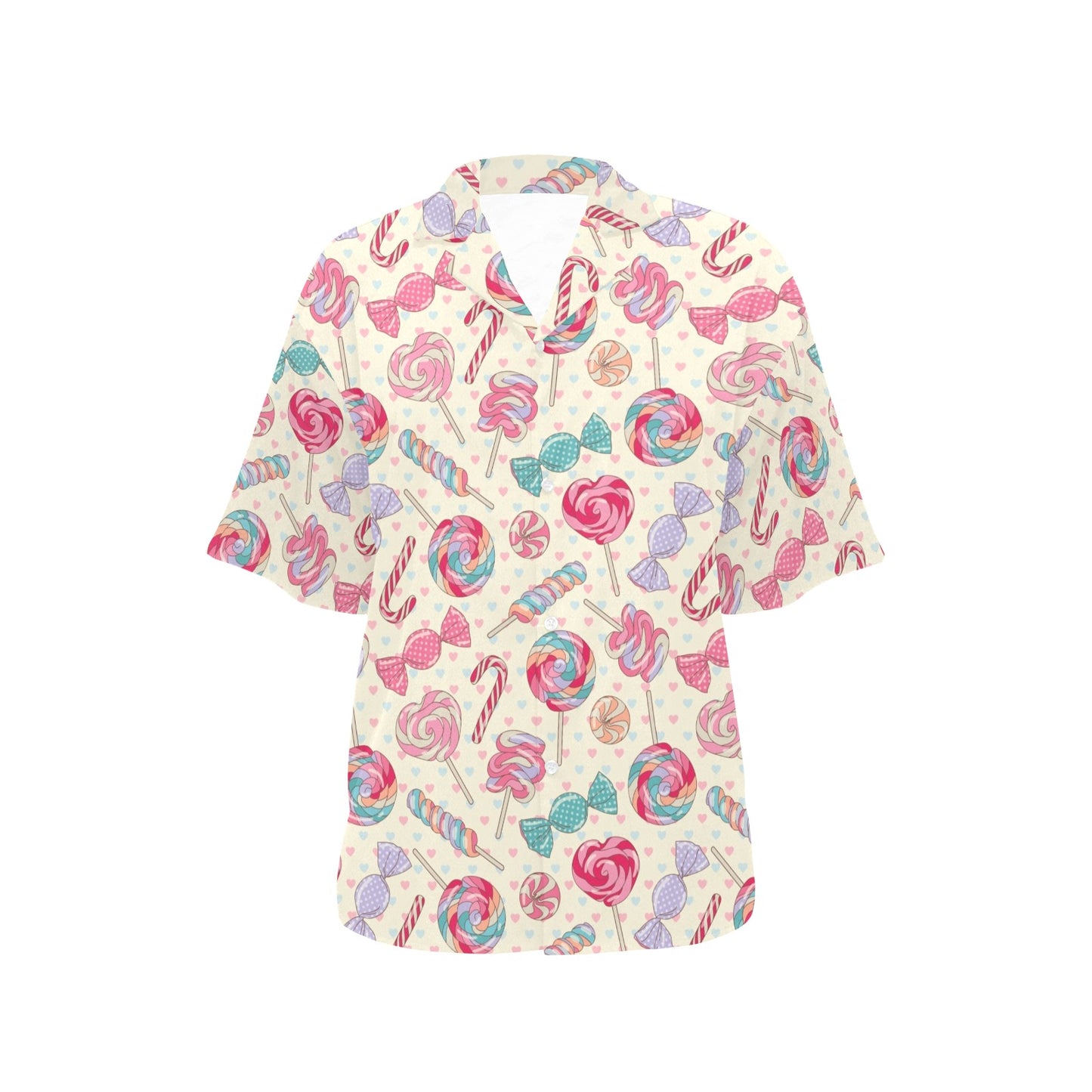 Candy Pattern Print Design CA04 Women's Hawaiian Shirt
