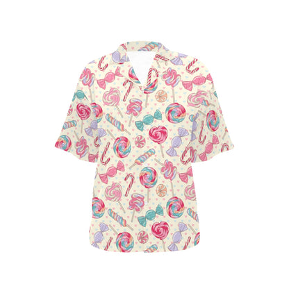 Candy Pattern Print Design CA04 Women's Hawaiian Shirt