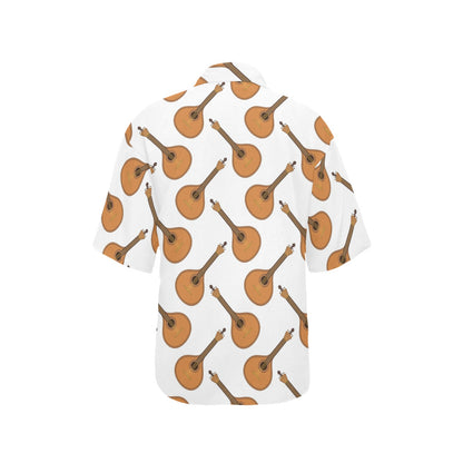 Mandolin Pattern Print Design 01 Women's Hawaiian Shirt