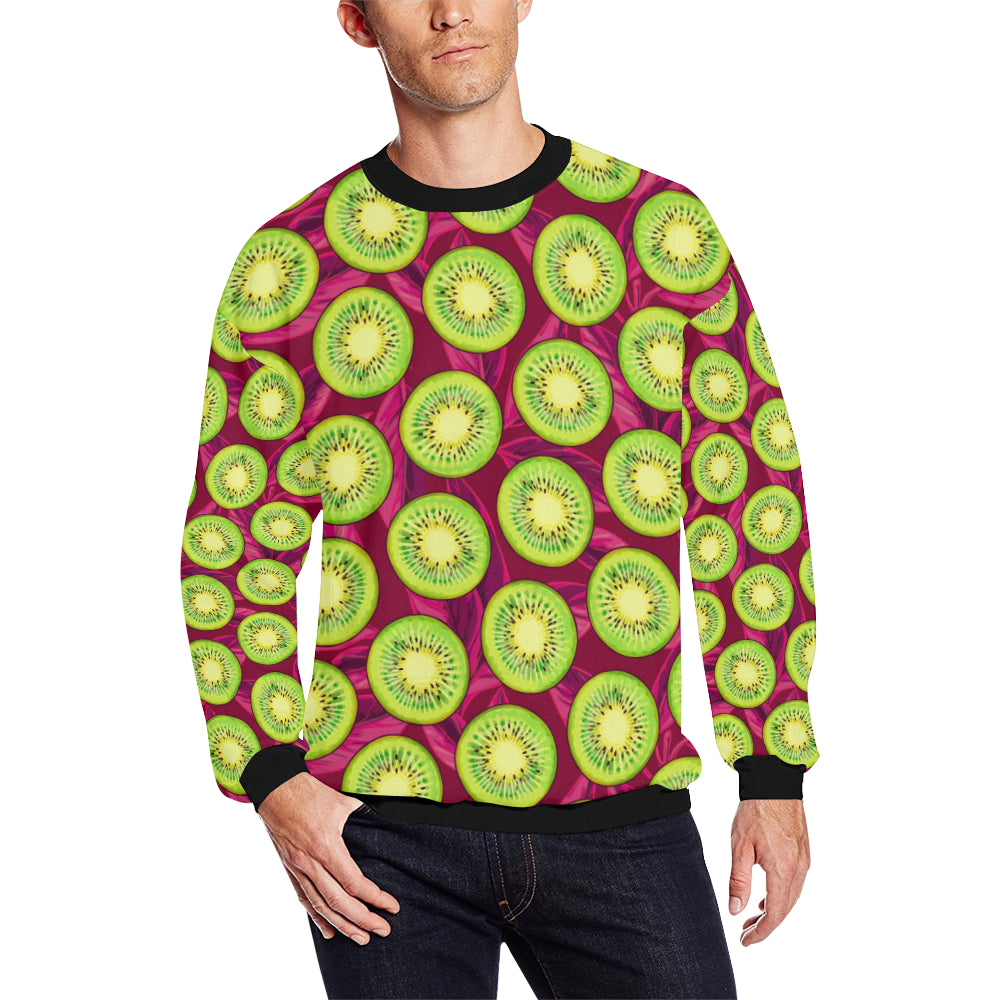 Kiwi Pattern Print Design KW05 Men Long Sleeve Sweatshirt