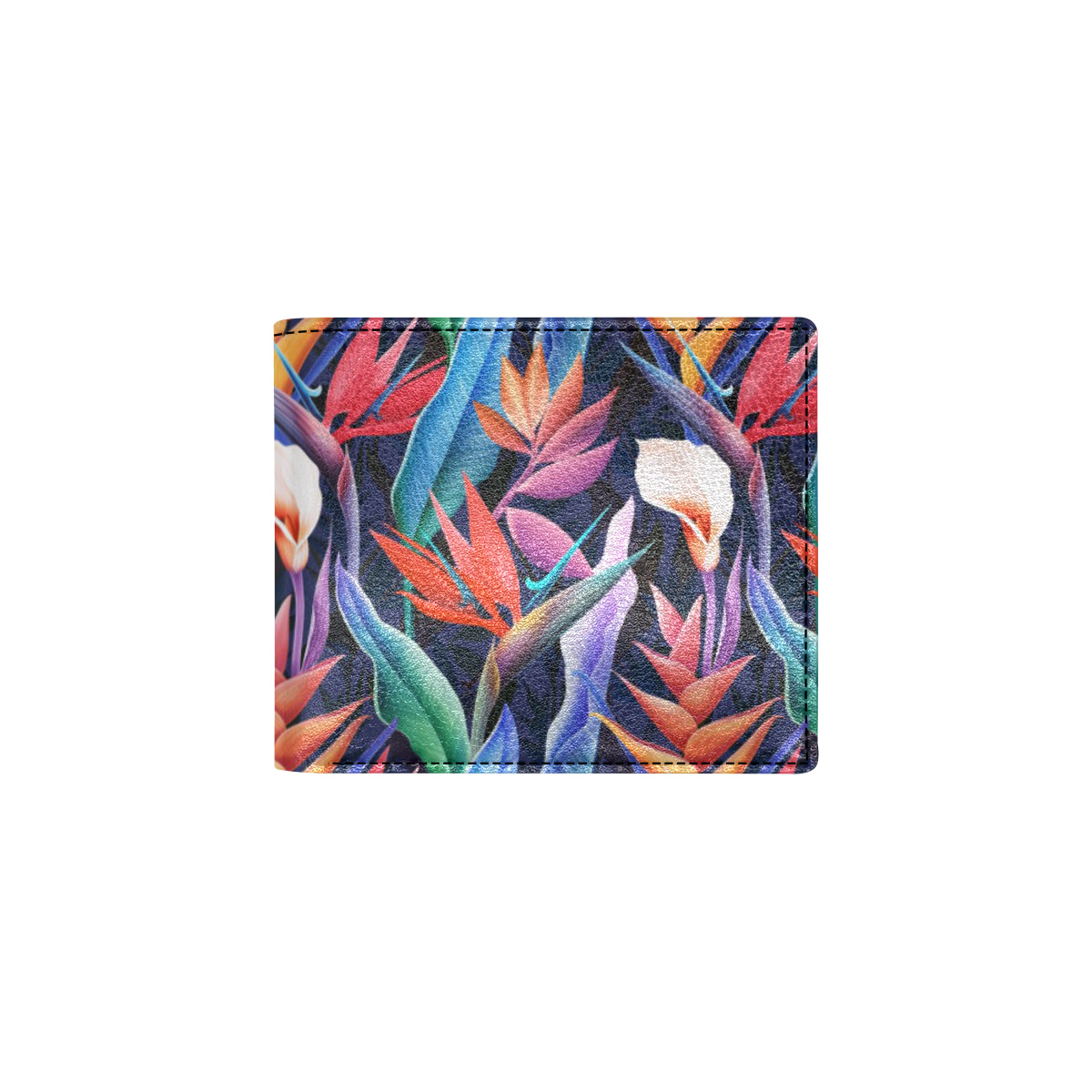 Tropical Flower Pattern Print Design TF023 Men's ID Card Wallet