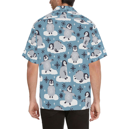 Penguin Pattern Print Design A05 Men's Hawaiian Shirt