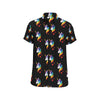 Rainbow Unicorn Pattern Print Design A03 Men's Short Sleeve Button Up Shirt
