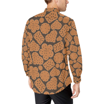 Cracker Pattern Print Design 01 Men's Long Sleeve Shirt