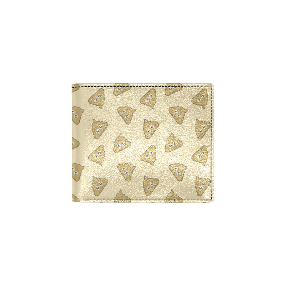 Poop Emoji Pattern Print Design A02 Men's ID Card Wallet