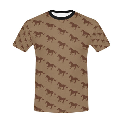 Horse Brown Print Design LKS307 Men's All Over Print T-shirt