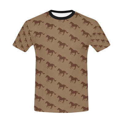 Horse Brown Print Design LKS307 Men's All Over Print T-shirt