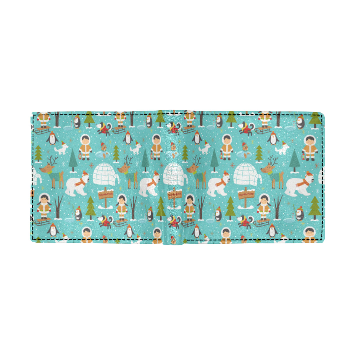 Eskimo Pattern Print Design 01 Men's ID Card Wallet