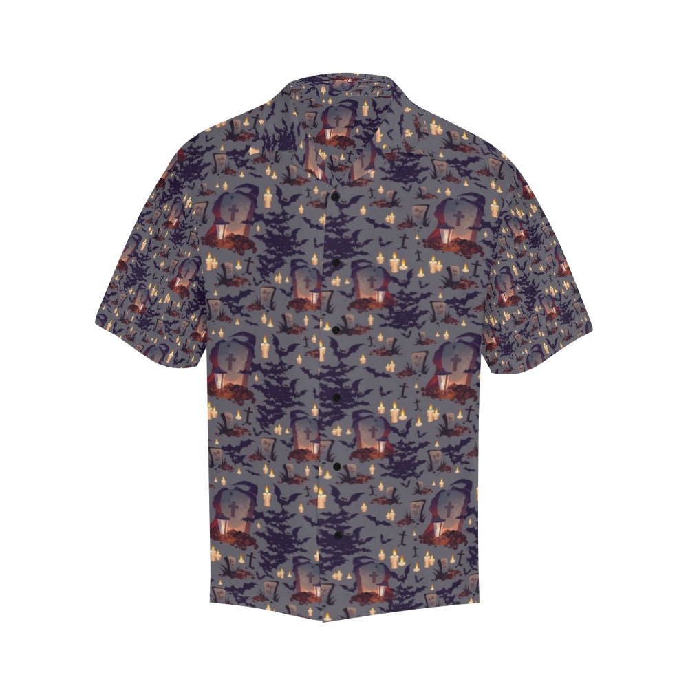 Creepy Graveyard Print Design LKS301 Men's Hawaiian Shirt