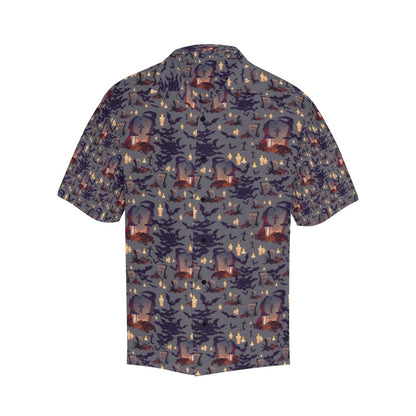 Creepy Graveyard Print Design LKS301 Men's Hawaiian Shirt