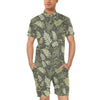 Fern Leave Green Print Pattern Men's Romper