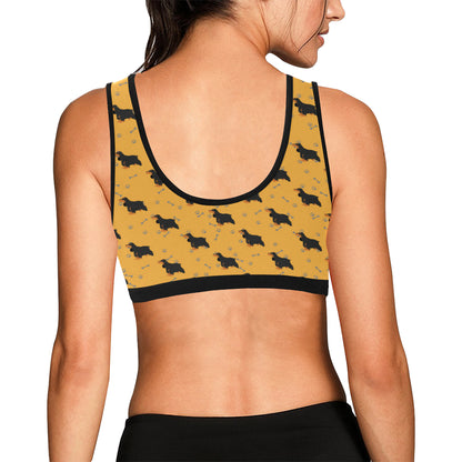 Cocker Pattern Print Design 01 Sports Bra