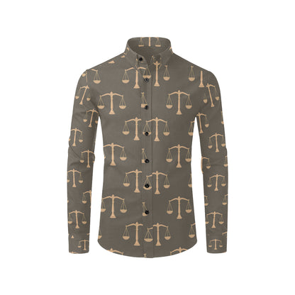 Libra Pattern Print Design 01 Men's Long Sleeve Shirt